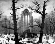 卡斯帕尔 大卫 弗里德里希 : Monastery Graveyard in the Snow